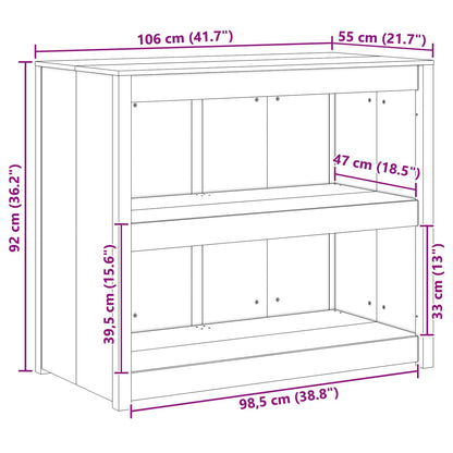 Kitchen Cabinet with Shelf MEPPEL Brown Oak 106 x 55 x 92 cm