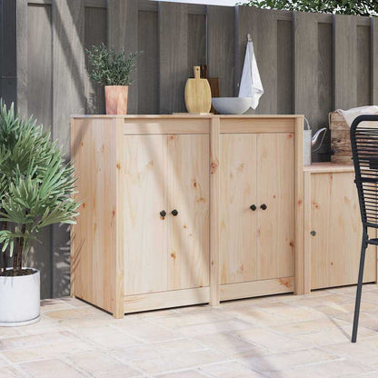 Kitchen Door 2 pcs Cream 50 x 9 x 82 cm Solid Pine wood