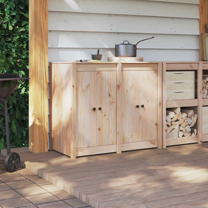Kitchen Door MEPPEL 2 pcs Cream 50 x 9 x 82 cm Solid Pine wood