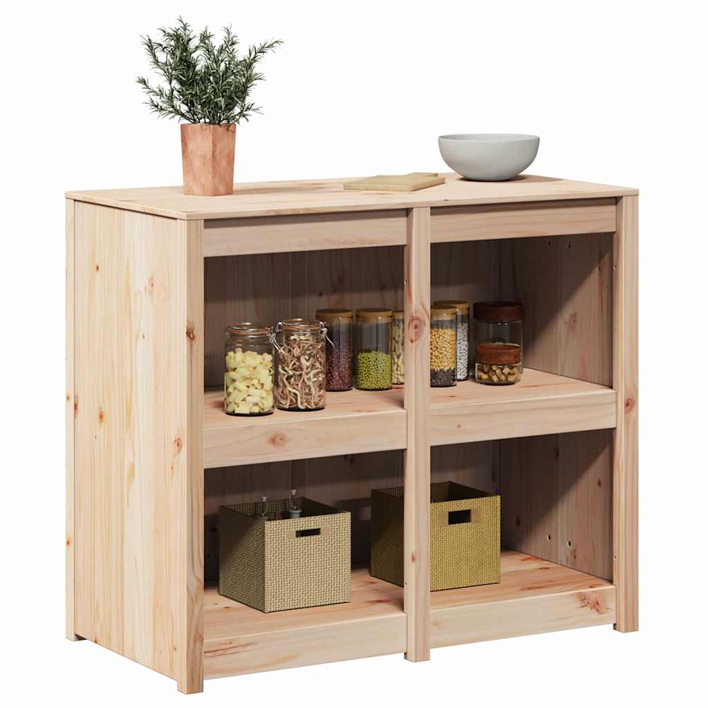 Kitchen Cabinet Brown Oak 106 x 55 x 92 cm Solid Pine Wood