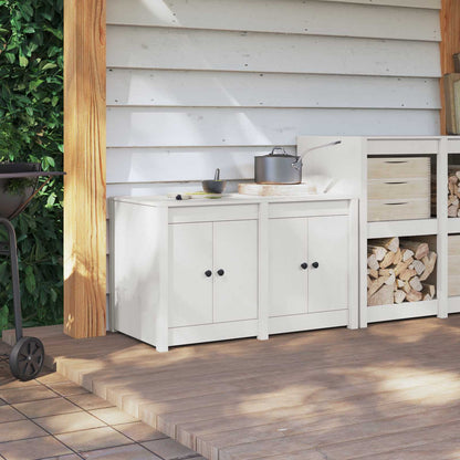 Kitchen Cabinet MEPPEL White 106 x 55 x 64 cm Solid Pine wood