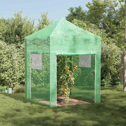 Greenhouse with Pop-up Frame Green 200 x 200 x 300 cm Iron