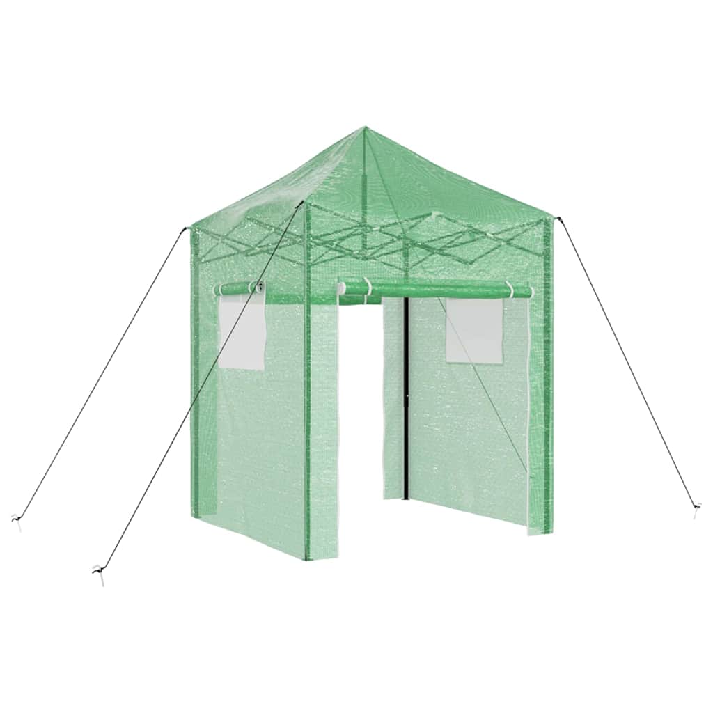 Greenhouse with Pop-up Frame Green 200 x 200 x 300 cm Iron