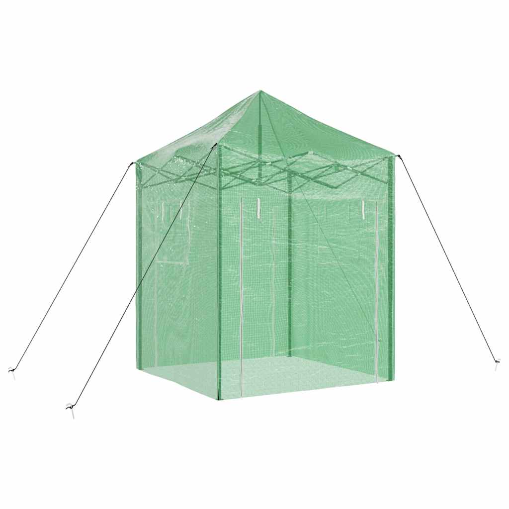 Greenhouse with Pop-up Frame Green 200 x 200 x 300 cm Iron