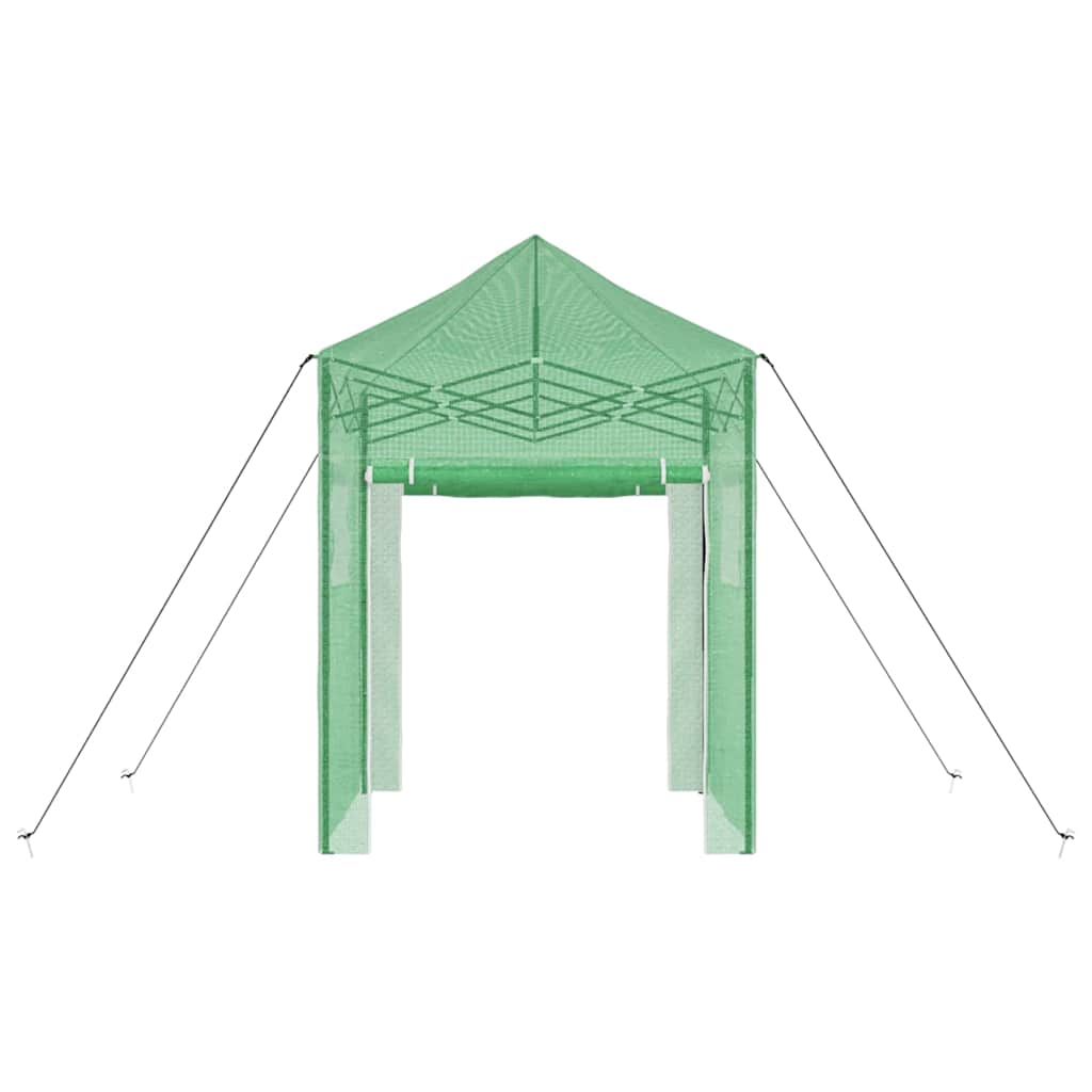 Greenhouse with Pop-up Frame Green 200 x 200 x 300 cm Iron
