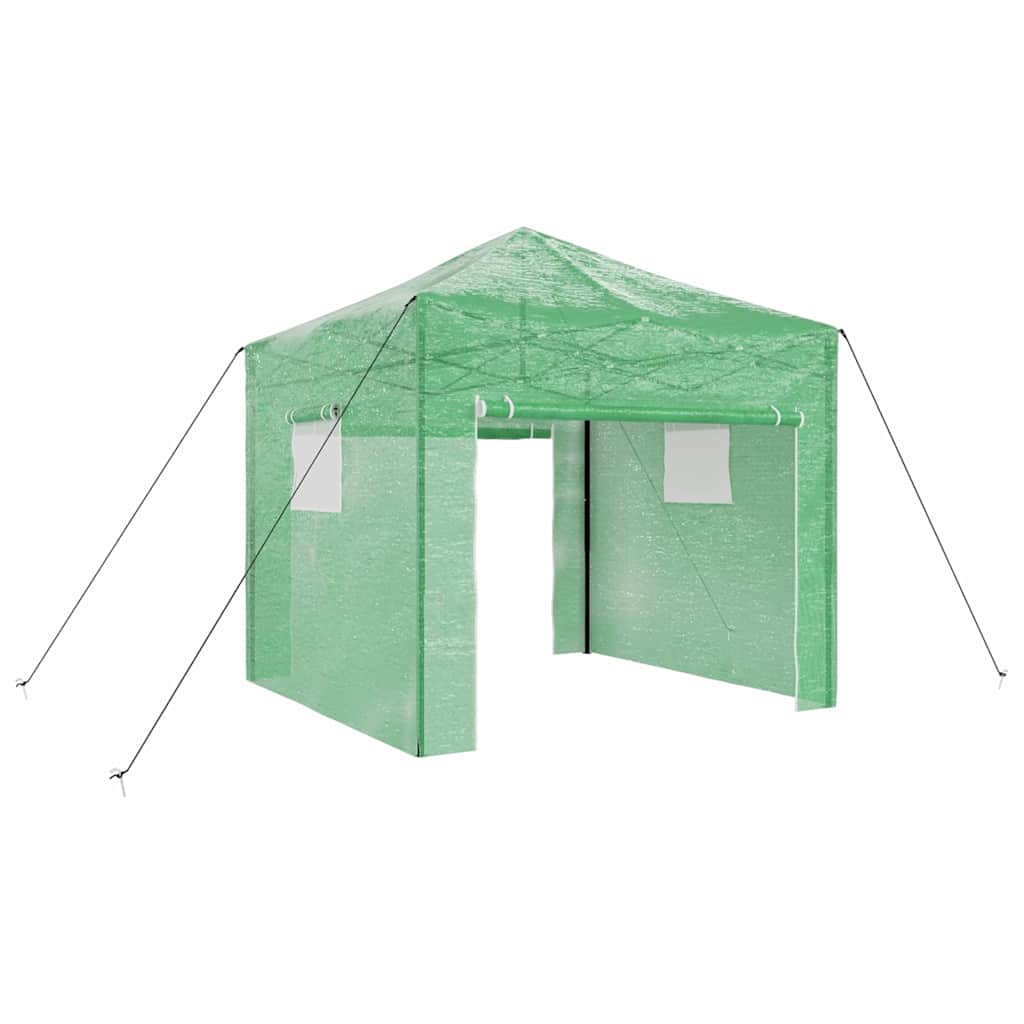 Greenhouse with Pop-up Frame Green 290 x 290 x 315 cm Iron