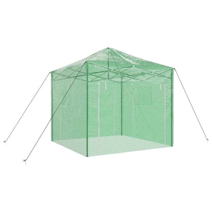 Greenhouse with Pop-up Frame Green 290 x 290 x 315 cm Iron