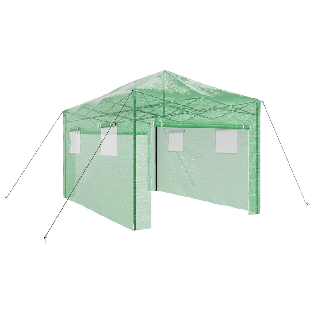 Greenhouse with Pop-up Frame Green 290 x 430 x 315 cm Iron