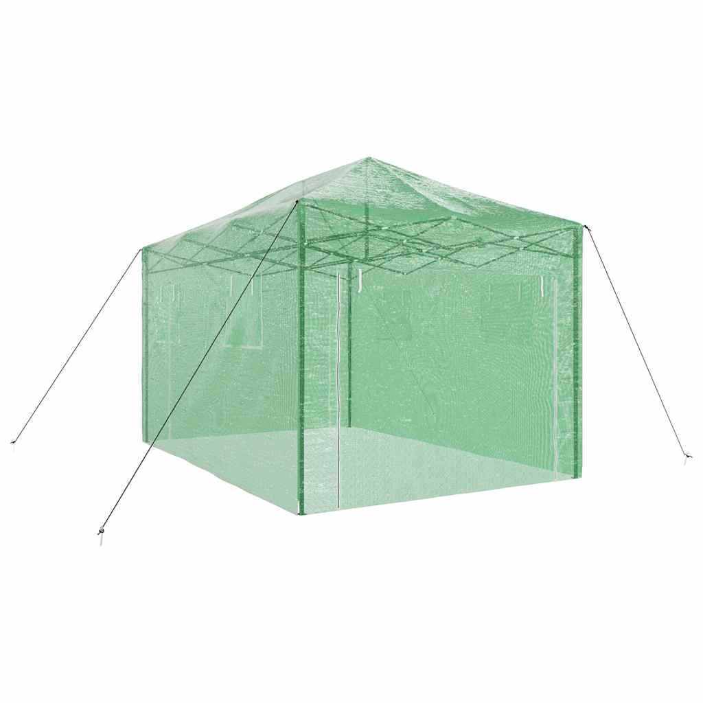 Greenhouse with Pop-up Frame Green 290 x 430 x 315 cm Iron