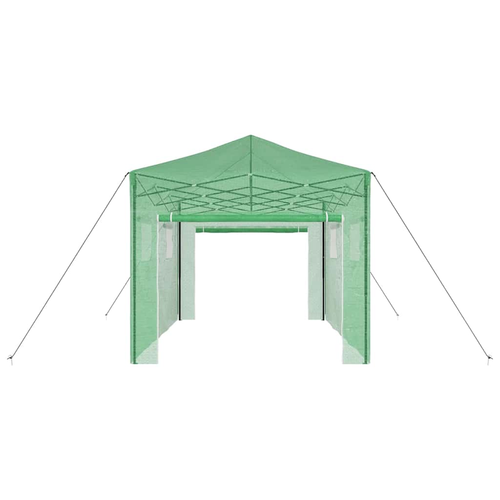 Greenhouse with Pop-up Frame Green 290 x 430 x 315 cm Iron