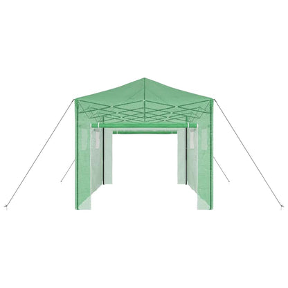 Greenhouse with Pop-up Frame Green 290 x 430 x 315 cm Iron