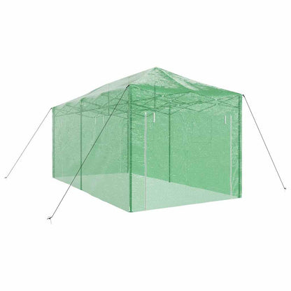 Greenhouse with Pop-up Frame Green 290 x 580 x 315 cm Iron