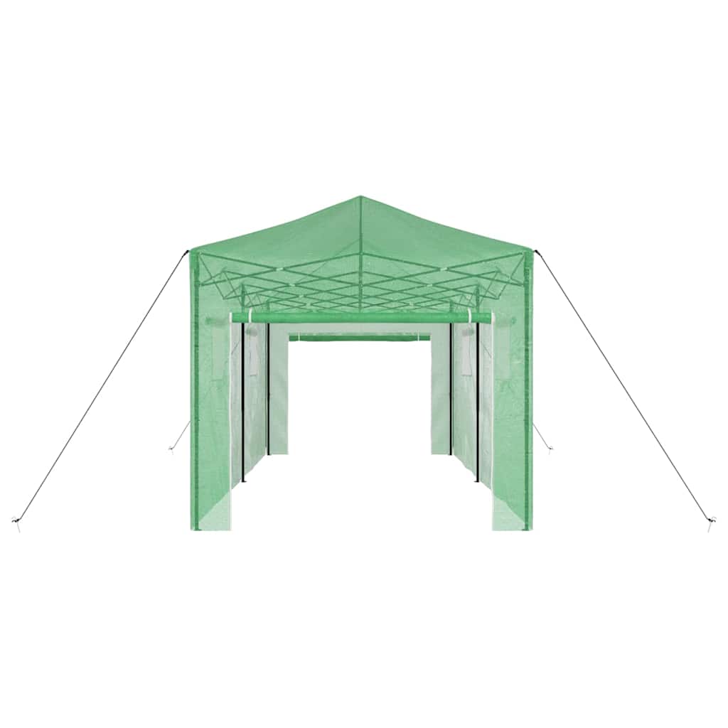 Greenhouse with Pop-up Frame Green 290 x 580 x 315 cm Iron