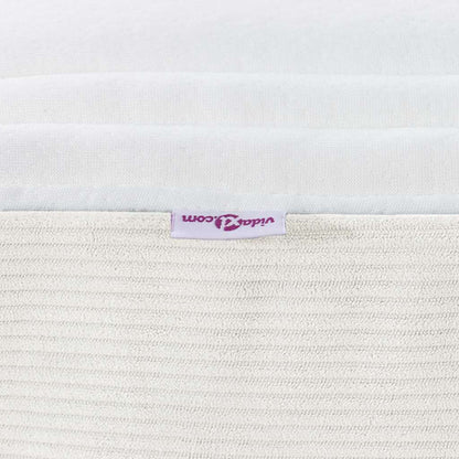 Bed Mattress with Mattress Cream 80 x 200 cm Fabric