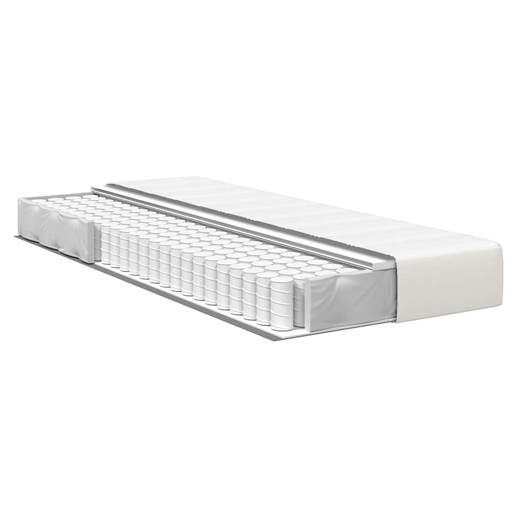 Bed Mattress with Mattress Cream 80 x 200 cm Fabric