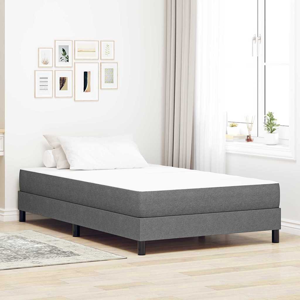 Bed Mattress with Mattress Light Grey 120 x 190 cm Fabric