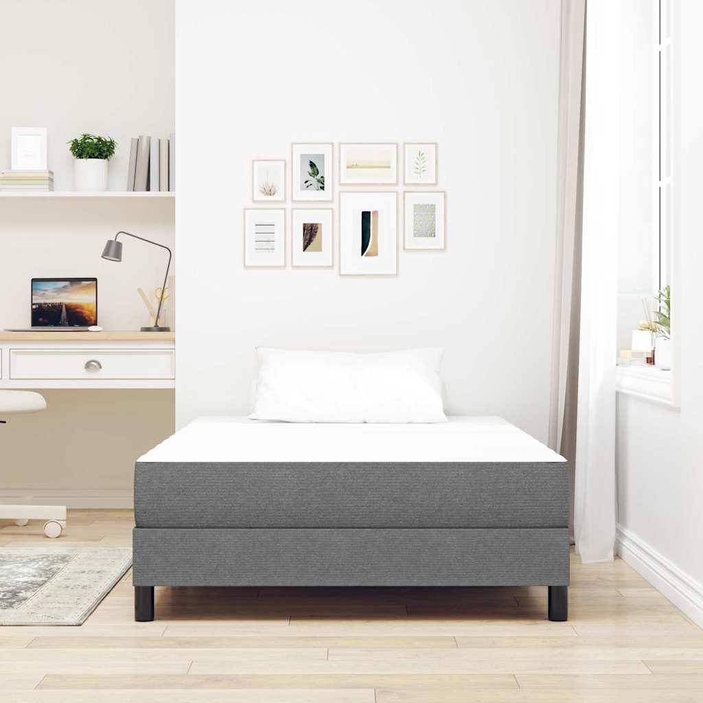 Bed Mattress with Mattress Light Grey 120 x 190 cm Fabric