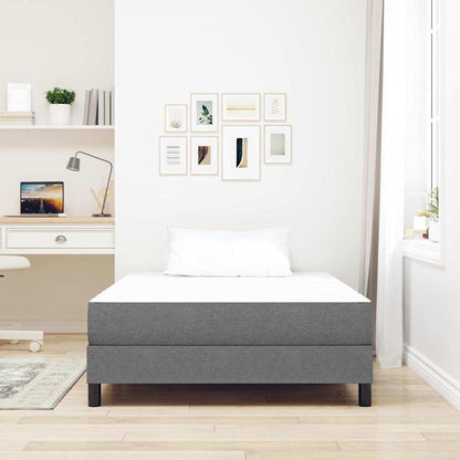Bed Mattress with Mattress Light Grey 120 x 190 cm Fabric