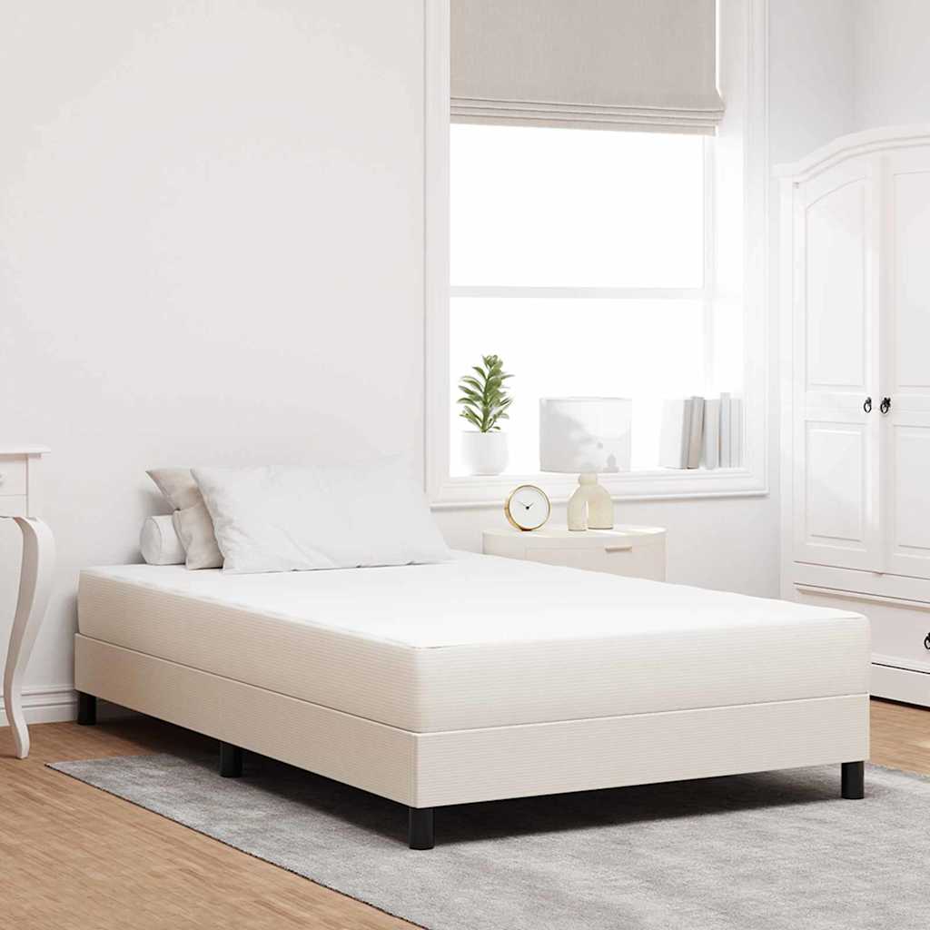 Bed Mattress with Mattress Cream 120 x 200 cm Fabric