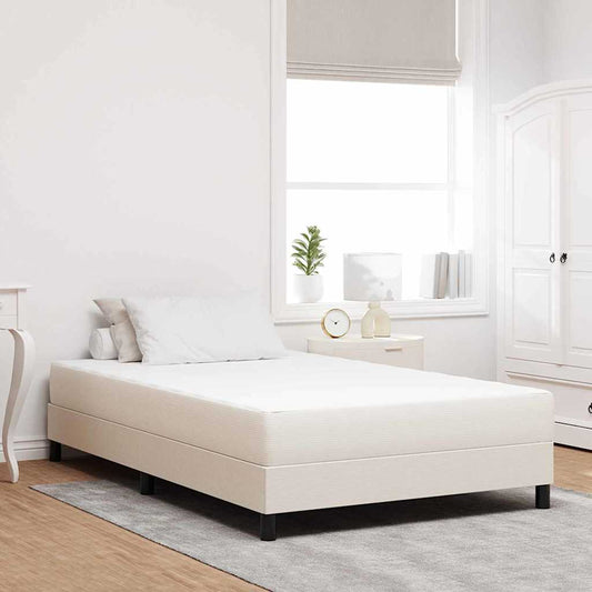 Bed Mattress with Mattress Cream 120 x 200 cm Fabric