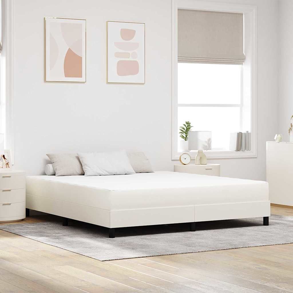 Bed Mattress with Mattress Cream 180 x 200 cm Fabric