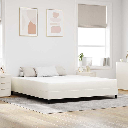 Bed Mattress with Mattress Cream 180 x 200 cm Fabric