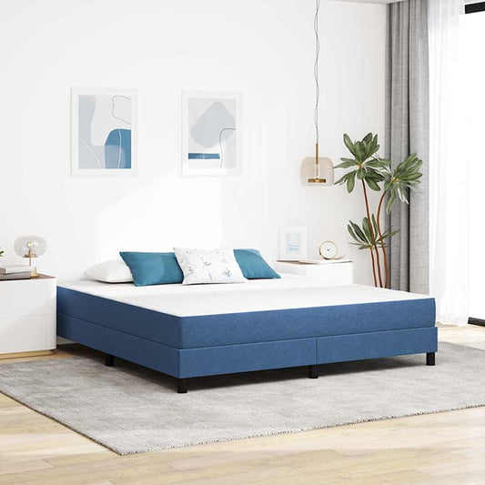 Bed Mattress with Mattress Blue 180 x 200 cm Fabric