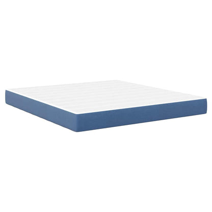 Bed Mattress with Mattress Blue 180 x 200 cm Fabric