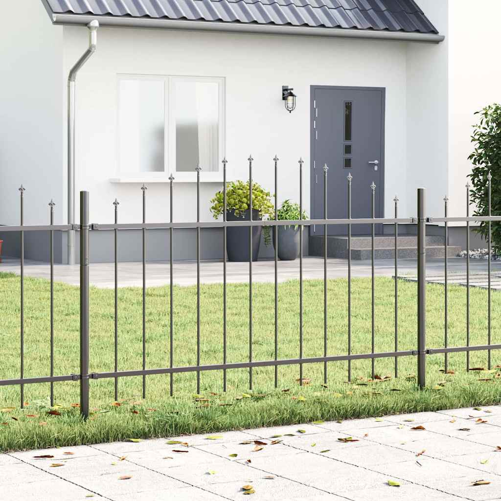 Garden Fence Woerden Grey 170 x 140 cm Powder-Coated Steel