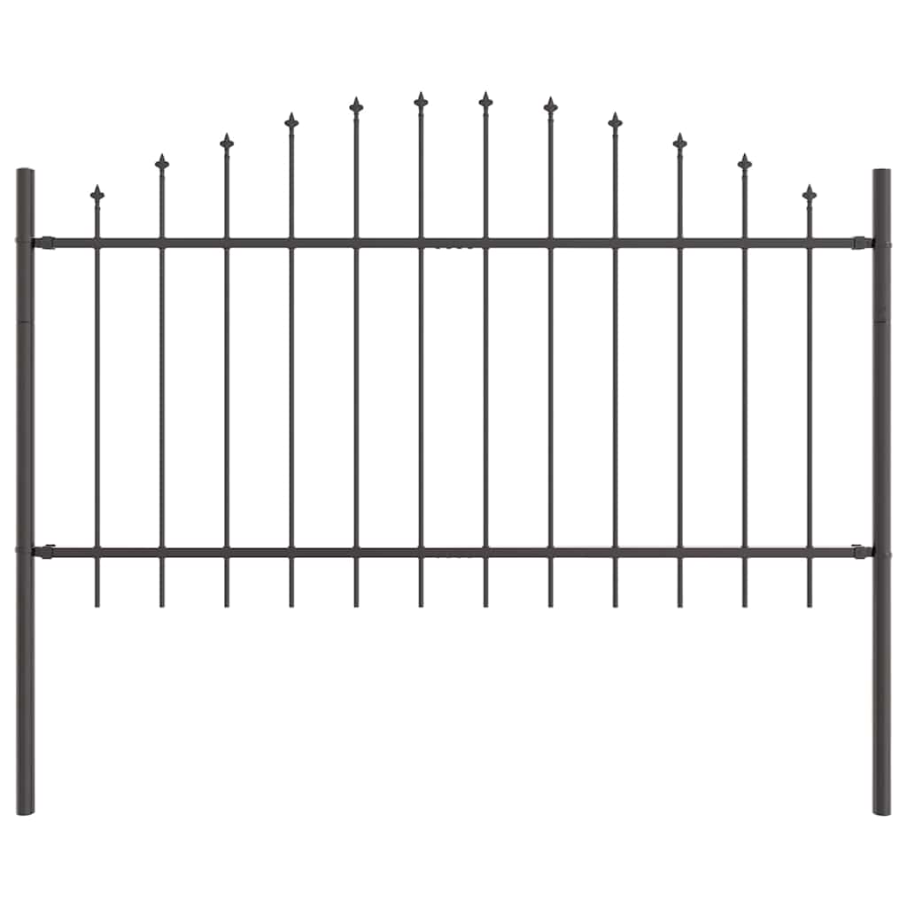 Garden Fence Woerden Grey 170 x 140 cm Powder-Coated Steel
