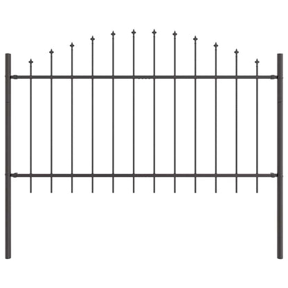 Garden Fence Woerden Grey 170 x 140 cm Powder-Coated Steel