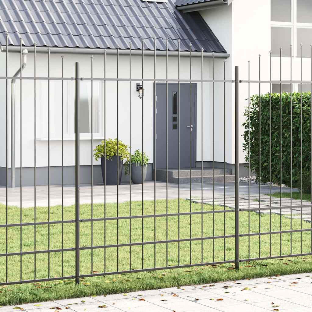 Garden Fence Woerden Grey 170 x 225 cm Powder-Coated Steel
