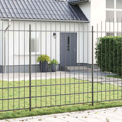 Garden Fence Woerden Grey 170 x 225 cm Powder-Coated Steel