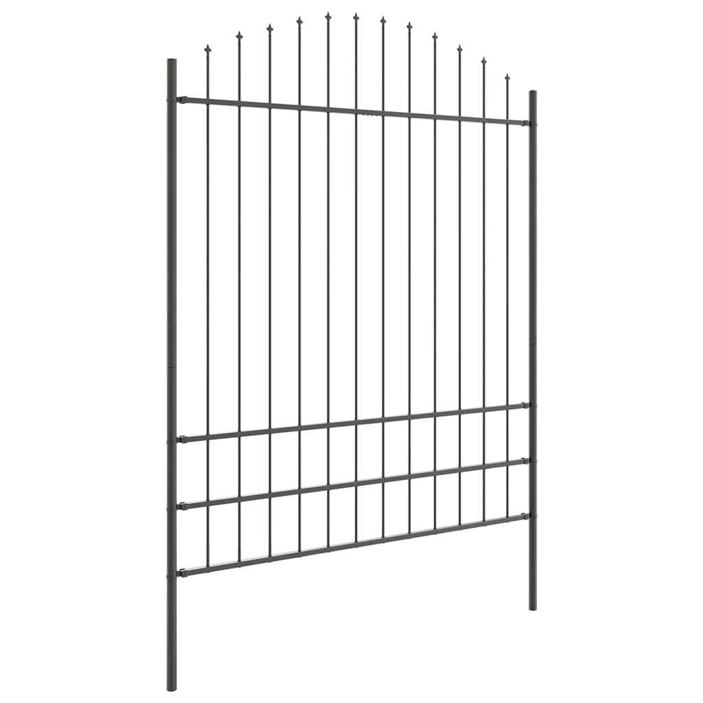 Garden Fence Woerden Grey 170 x 225 cm Powder-Coated Steel