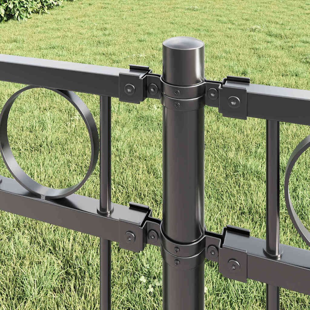 Fence Element ASSEN Grey 170 x 130 cm Steel