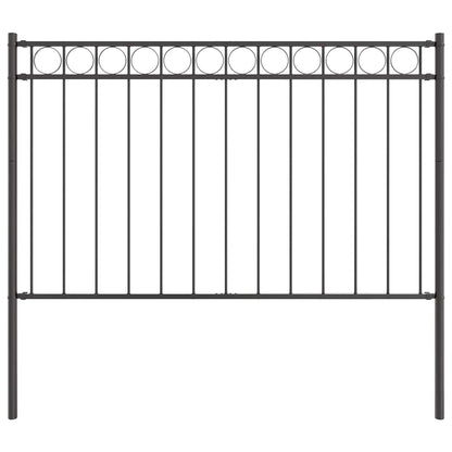 Fence Element ASSEN Grey 170 x 130 cm Steel