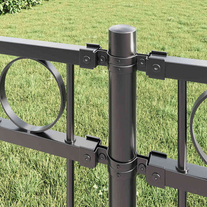 Fence Element ASSEN Grey 170 x 150 cm Steel