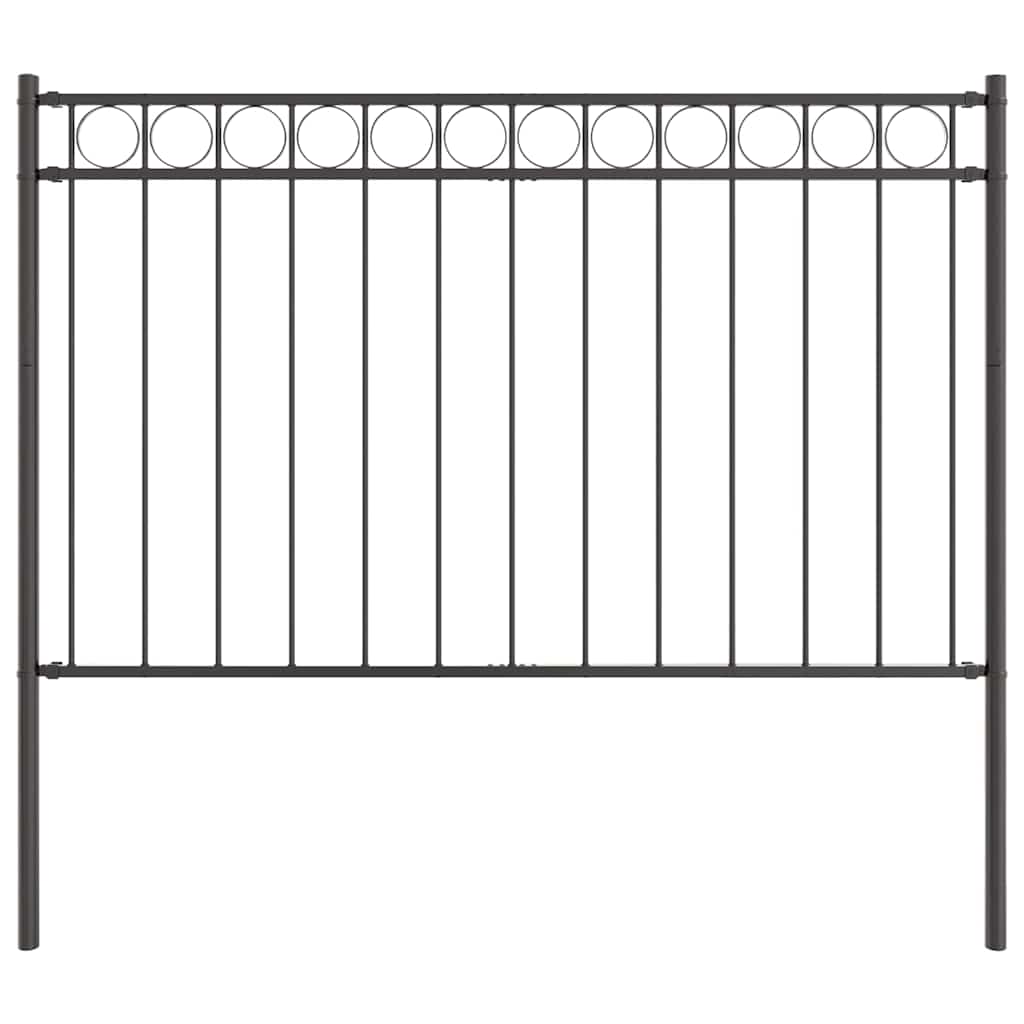 Fence Element ASSEN Grey 170 x 150 cm Steel