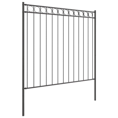 Fence Element ASSEN Grey 170 x 170 cm Steel