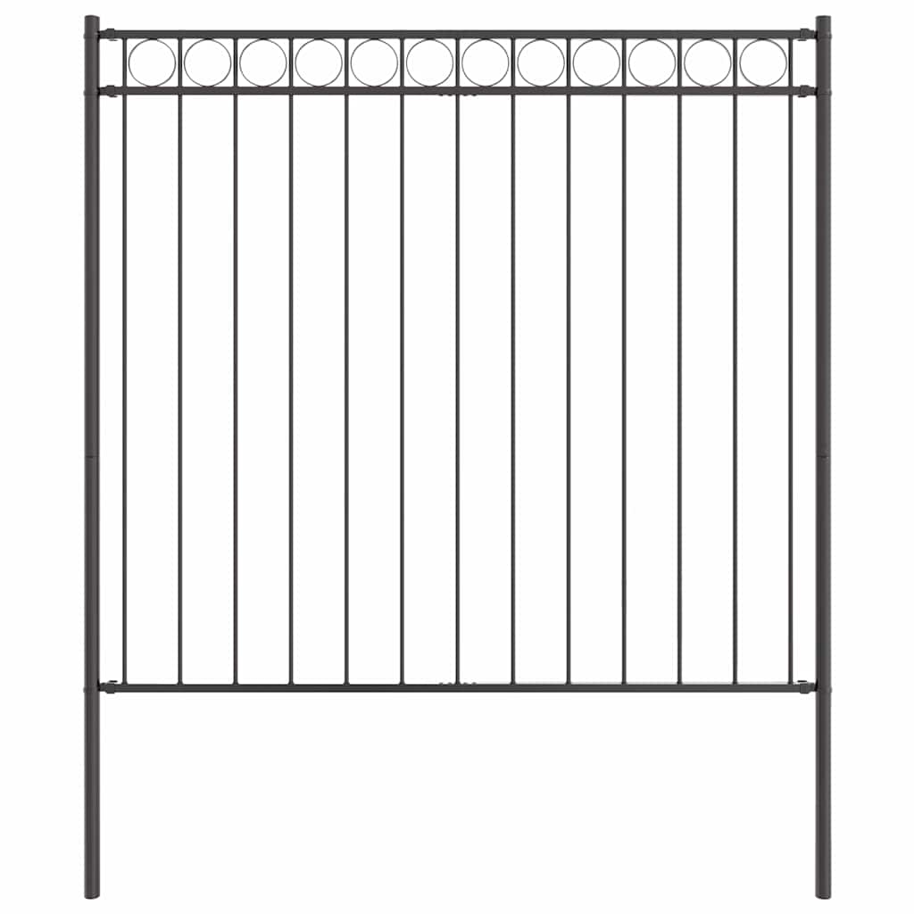 Fence Element ASSEN Grey 170 x 200 cm Steel
