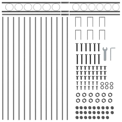 Fence Element ASSEN 170 x 100 cm Steel Grey