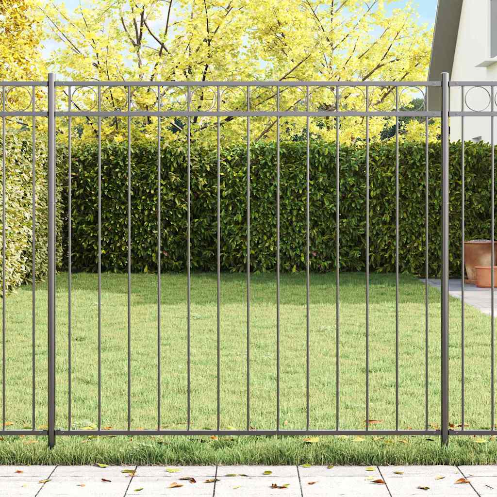 Fence Element ASSEN Grey 170 x 120 cm Steel