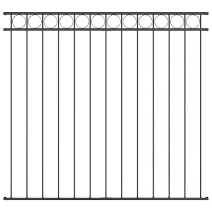 Fence Element ASSEN Grey 170 x 150 cm Steel