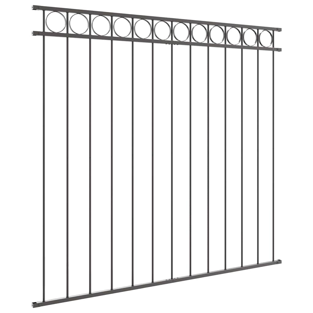 Fence Element ASSEN Grey 170 x 150 cm Steel