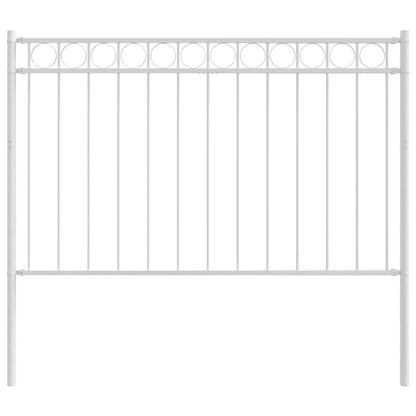Fence Element ASSEN White 170 x 150 cm Steel