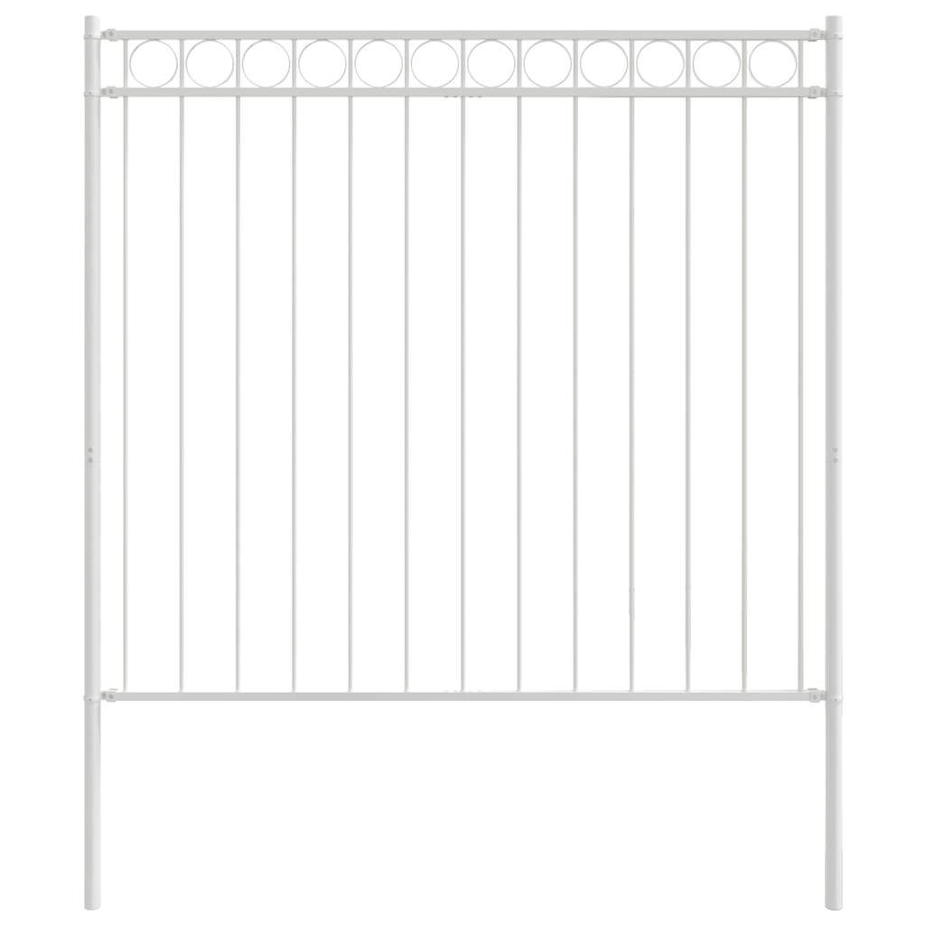 Fence Element ASSEN White 170 x 170 cm Steel