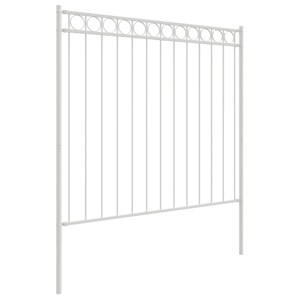 Fence Element ASSEN White 170 x 170 cm Steel