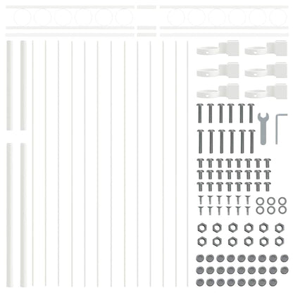 Fence Element ASSEN White 170 x 170 cm Steel
