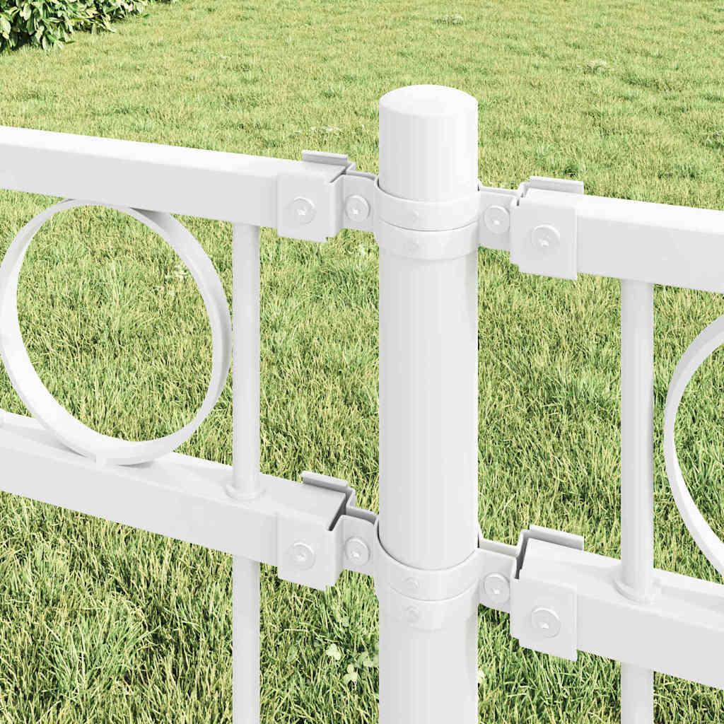 Fence Element ASSEN White 170 x 200 cm Steel