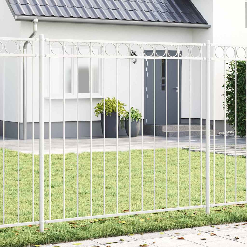 Fence Element ASSEN White 170 x 200 cm Steel